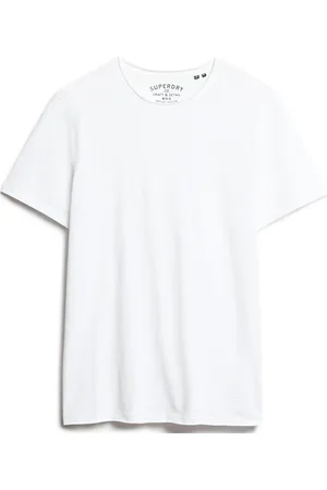 Superdry Raw Edge Slub T Shirt Tops T-Kortærmet Skjorte White