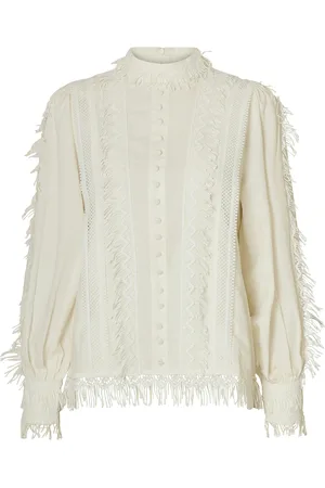 SELECTED Slfsilja Ls Top Tops Blouses Long-sleeved White