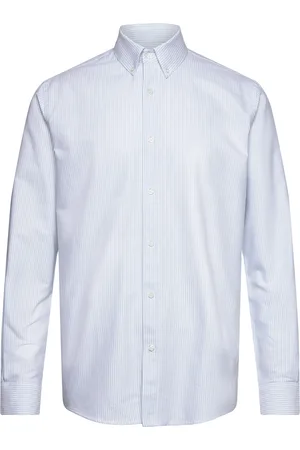 Mads Norgaard Cotton Oxford Sune Stripe Shirt Bd Tops Shirts Casual Blue