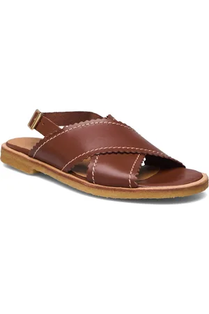 ANGULUS Sandals - Flat - Open Toe - Op Flade Sandaler Brown