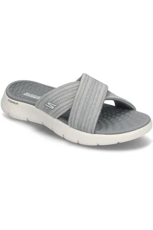 Skechers Womens Go Walk Flex Sandal Flade Sandaler Grey