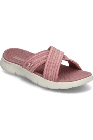 Skechers Womens Go Walk Flex Sandal Flade Sandaler Pink