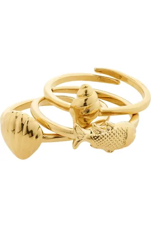 Pilgrim Breeze Rings 3-In-1 Set Ring Smykker Gold