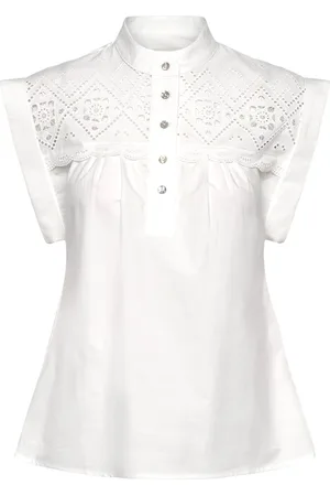 Suncoo Ludy Tops Blouses Sleeveless White