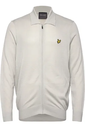 Lyle & Scott Lightweight Knitted Collared Cardigan Sport Sport Clothing Sport Sweatshirts & Hoodies Sport Knitwear Grey