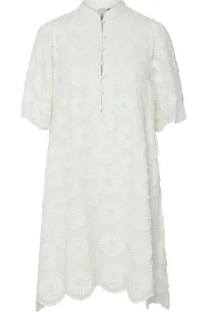 Y.A.S Petira 2/4 Dress S. Kort Kjole White