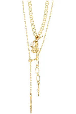 Pilgrim Breeze Necklace 2-In-1 Set Accessories Jewellery Necklaces Chain Necklaces Gold