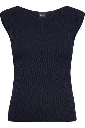 HUGO BOSS Faitini Tops Knitwear Jumpers Navy