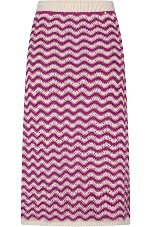 Fabienne Chapot Caro Crochet Skirt Skirts Knee-length & Midi Skirts Pink