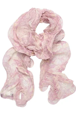 Ralph Lauren Floral Ruffled Scarf Accessories Scarves Lightweight Scarves Pink