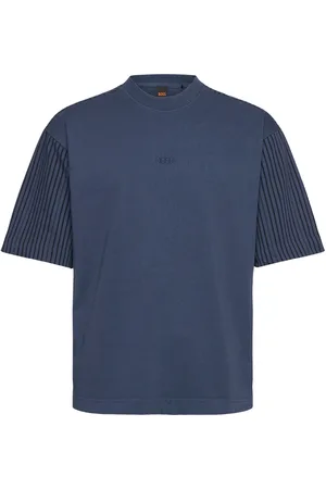 HUGO BOSS Te_Summerstripes Tops T-Kortærmet Skjorte Navy
