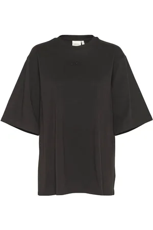 Gestuz Simmagz Emb Tee Noos Tops T-shirts & Tops Short-sleeved Black