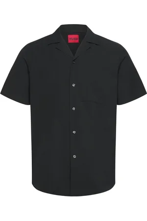 HUGO BOSS Ellino Tops Shirts Short-sleeved Shirts Black