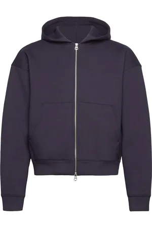 Weekday Simon Scuba Zip Hoodie Tops Sweatshirts & Hoodies Hoodies Navy