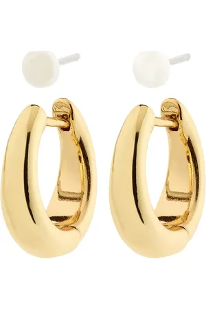 Pilgrim Starlight Earrings 2-In-1 Set Accessories Jewellery Earrings Hoops Gold