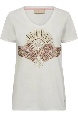 Mos Mosh Mmnadine O-Ss Deco Tee Dresses T-shirt Dresses White