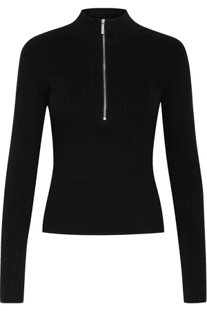 Gestuz Yasmiagz Zipper Pullover Noos Tops Knitwear Jumpers Black