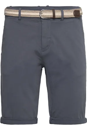 Lindbergh Superflex Chino Shorts W?. Belt Bottoms Shorts Chinos Shorts Navy