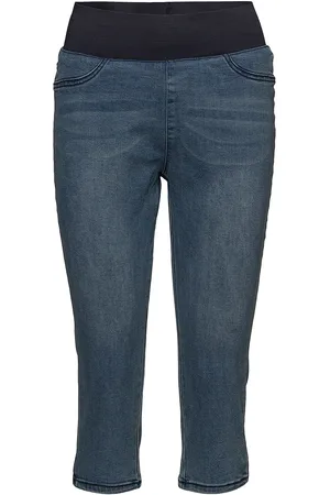 Freequent Fqshantal-Ca-Denim Bottoms Trousers Capri Trousers Blue