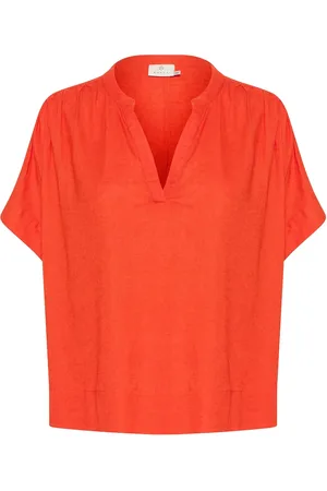 Kaffe Kamilia Wing Sl Blouse Tops Blouses Short-sleeved Orange