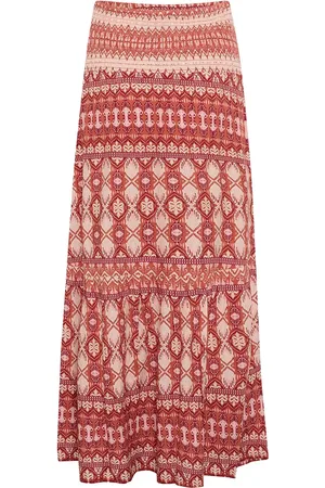 Cream Crtiah Skirt Lang Nederdel Red