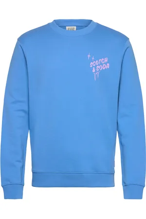 Scotch&Soda Regular Fit Left Chest Logo Sweatshirt Tops Sweatshirts & Hoodies Sweatshirts Blue