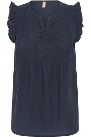 Culture Cutoril Top Tops Blouses Sleeveless Navy