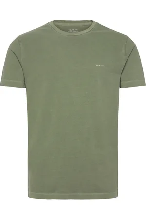 GANT Slim Sunfaded Ss Pique T-Shirt Tops T-Kortærmet Skjorte Khaki Green