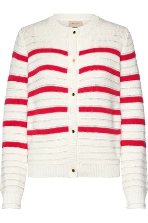Freequent Fqsail-Cardigan Tops Knitwear Cardigans White
