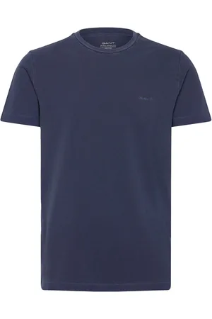 GANT Slim Sunfaded Ss Pique T-Shirt Tops T-Kortærmet Skjorte Navy