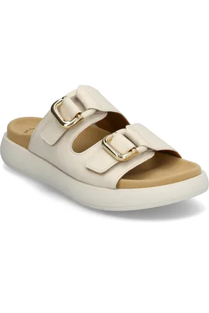 Gabor Slip-In Shoes Sandals Flat Sandals Cream