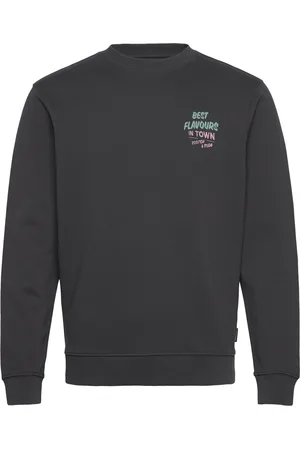 Scotch&Soda Regular Fit Front And Back Artwork Sweatshirt Tops Sweatshirts & Hoodies Sweatshirts Black