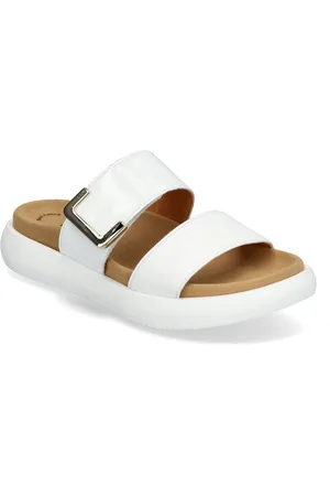 Gabor Slip-In Shoes Sandals Flat Sandals White