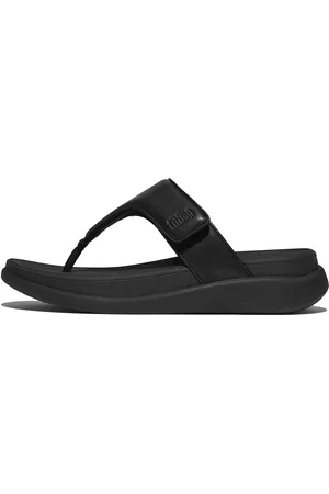 FitFlop F-Mode Go Adjustable Flatform Toe-Post Sandals Sandal Med Hæl Black