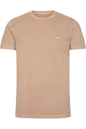 GANT Slim Sunfaded Ss Pique T-Shirt Tops T-Kortærmet Skjorte Beige