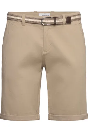 Lindbergh Superflex Chino Shorts W?. Belt Bottoms Shorts Chinos Shorts Beige