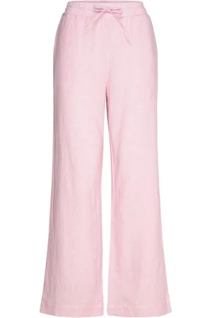 Freequent Fqlava-Pant Bottoms Trousers Linen Trousers Pink
