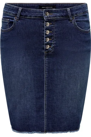 ONLY Carwilly Hw Btn Skirt Tai251 Skirts Knee-length & Midi Skirts Blue