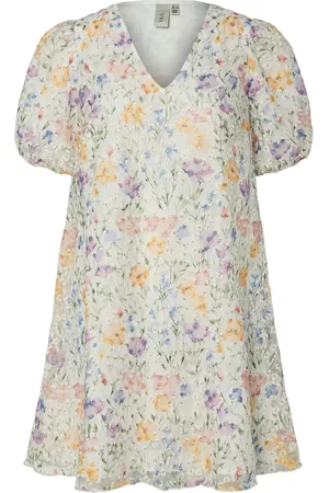 Y.A.S Leanna Ss Dress S. - Show Kort Kjole White