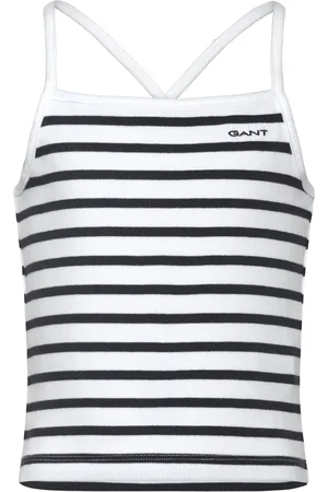 GANT Striped Tank Top Tops T-shirts Sleeveless White