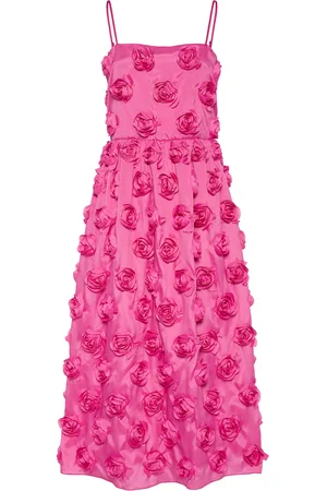 Y.A.S Rossie Strap Midi Dress - Ka Event Knælang Kjole Pink