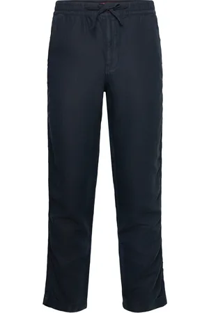 Superdry Merchant Linen Pant Bottoms Trousers Linen Trousers Navy