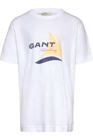 GANT Sailing Graphic T-Shirt Tops T-Kortærmet Skjorte White