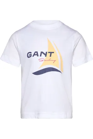 GANT Sailing Graphic T-Shirt Tops T-Kortærmet Skjorte White