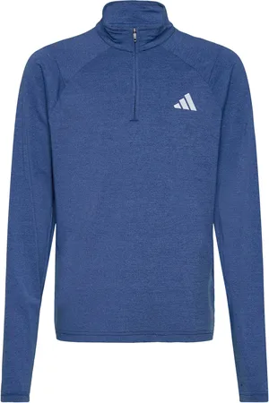 adidas J Gt Pz Zip Ls Tops T-shirts Long-sleeved T-Skjorte Blue