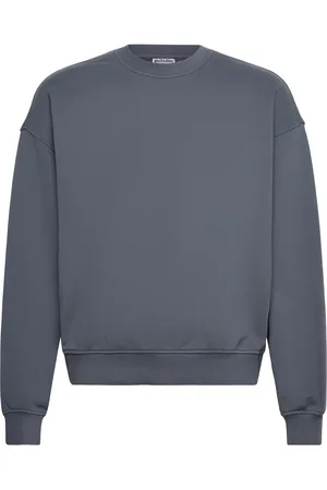Weekday Boxy Terry Sweatshirt Tops Sweatshirts & Hoodies Sweatshirts Navy