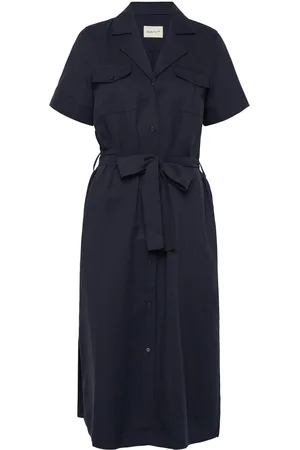 GANT Reg Pocket Dress Knælang Kjole Navy
