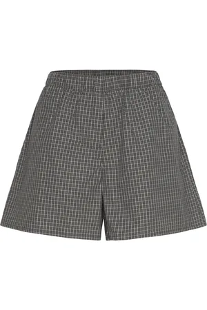 Weekday Low Rise Cotton Shorts Bottoms Shorts Casual Shorts Grey