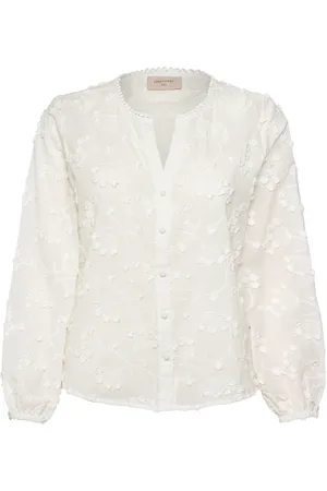 Freequent Fqselia-Blouse Tops Blouses Long-sleeved White