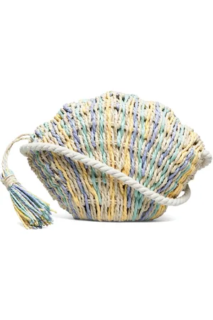 MANGO Shell Basket Bag Tote Taske Cream